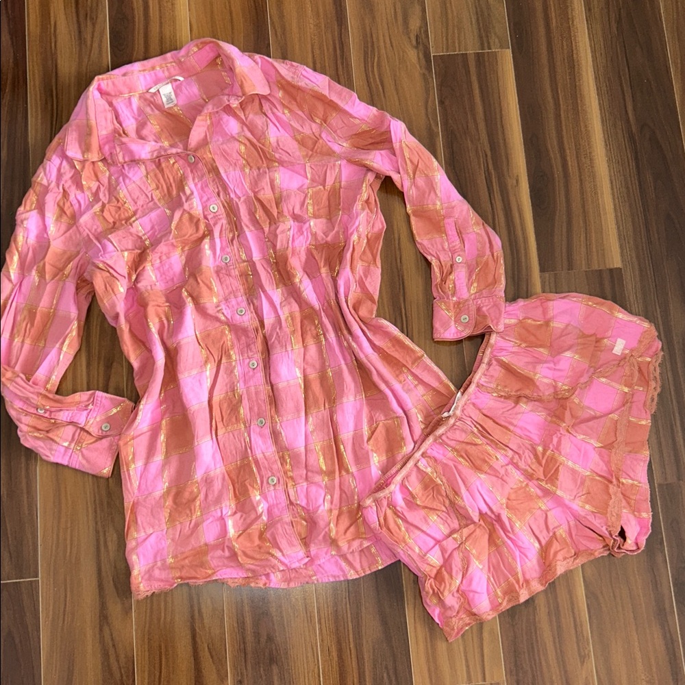 XL Victoria’s Secret plaid pajama sleep set